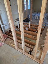 Rough-in re-pipe work